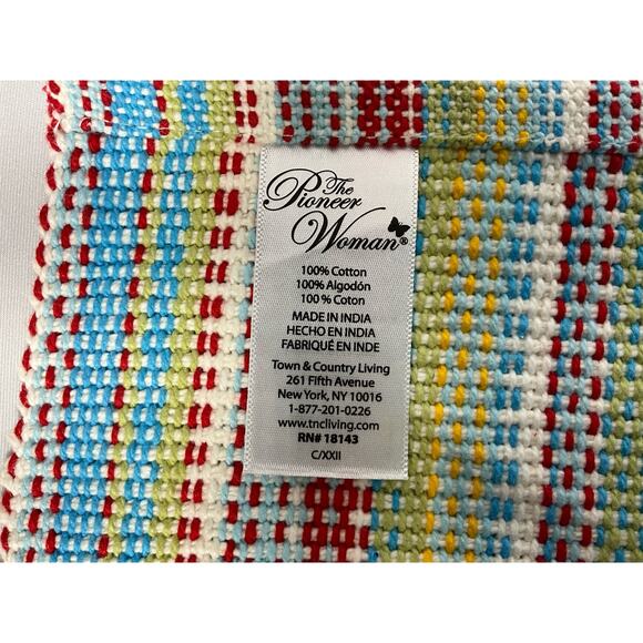 Set of 2 The Pioneer Woman Classic Chunky Stripe Placemat Multicolor 19X14 - Picture 3 of 4